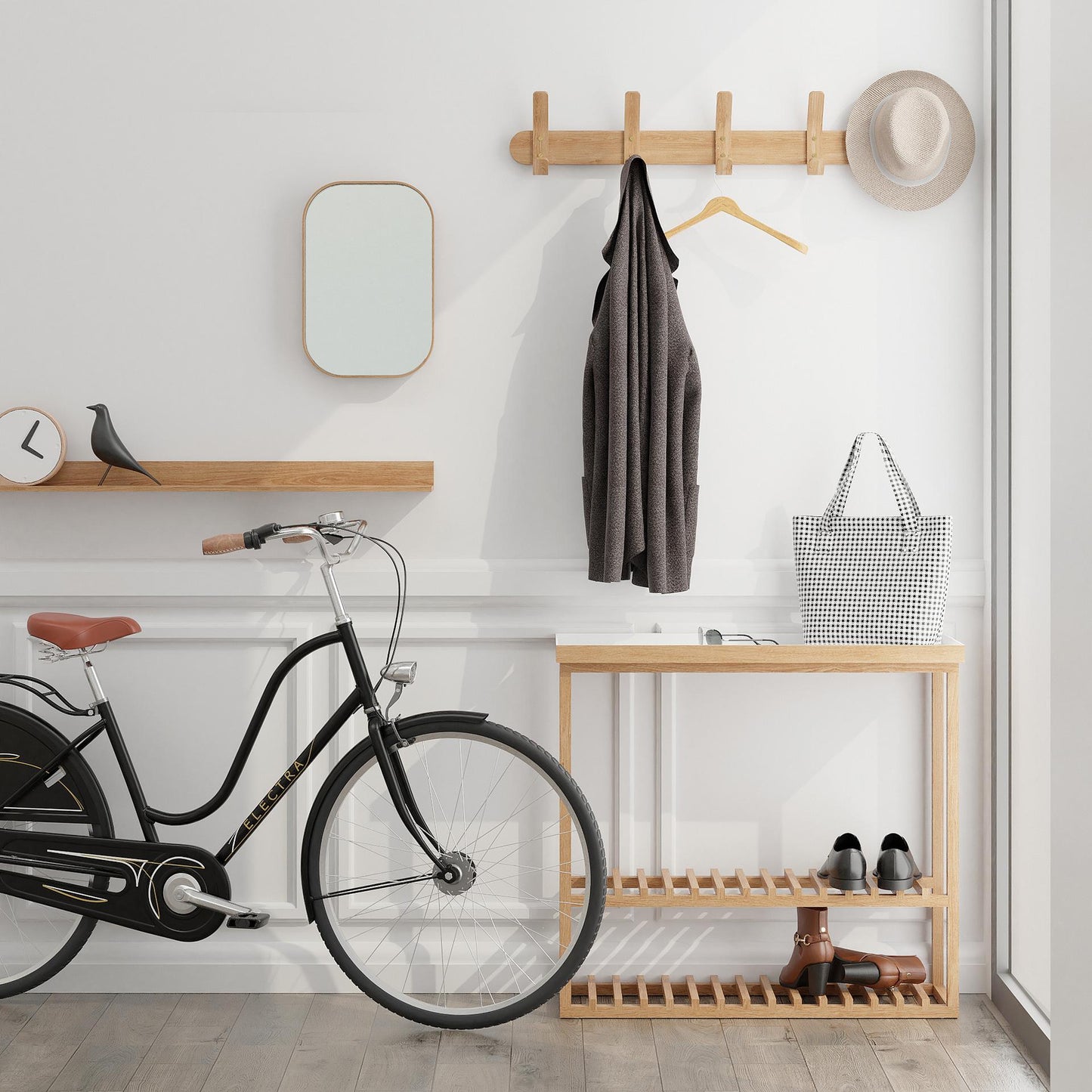 Wireworks Wall Mirror Outlook 40 Oak