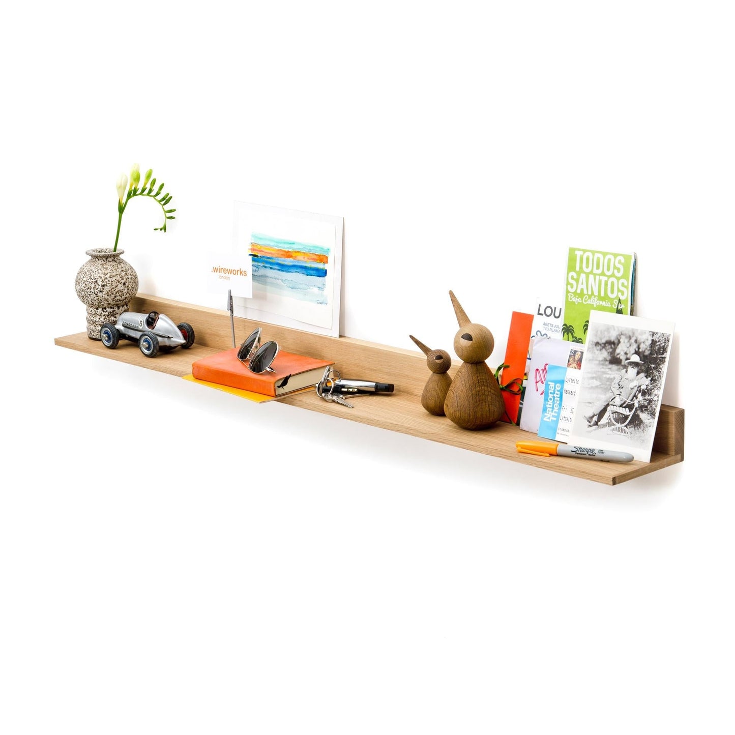 Wireworks Wall Shelf Curio Oak