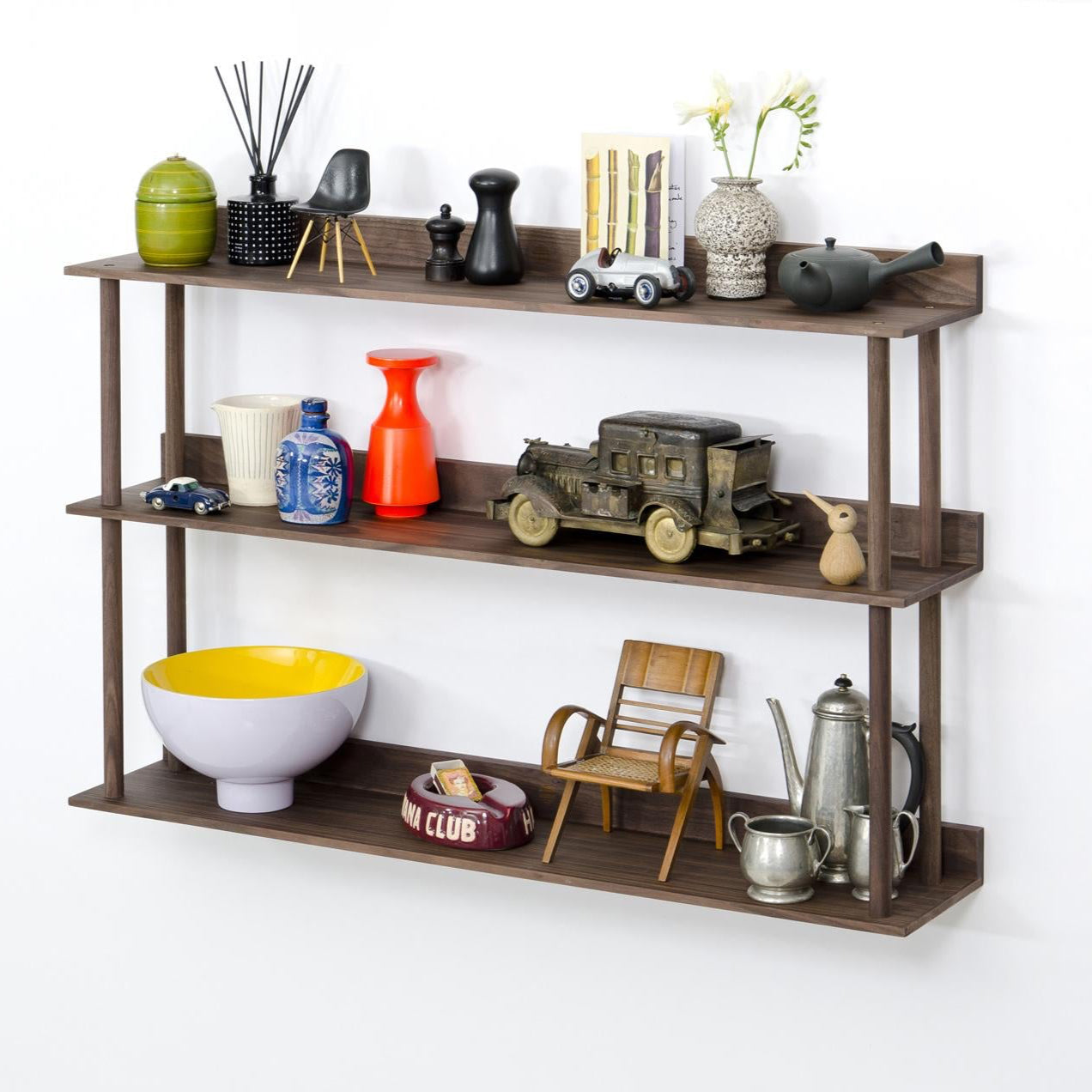 Wireworks Wall Shelf Platform 3 Walnut