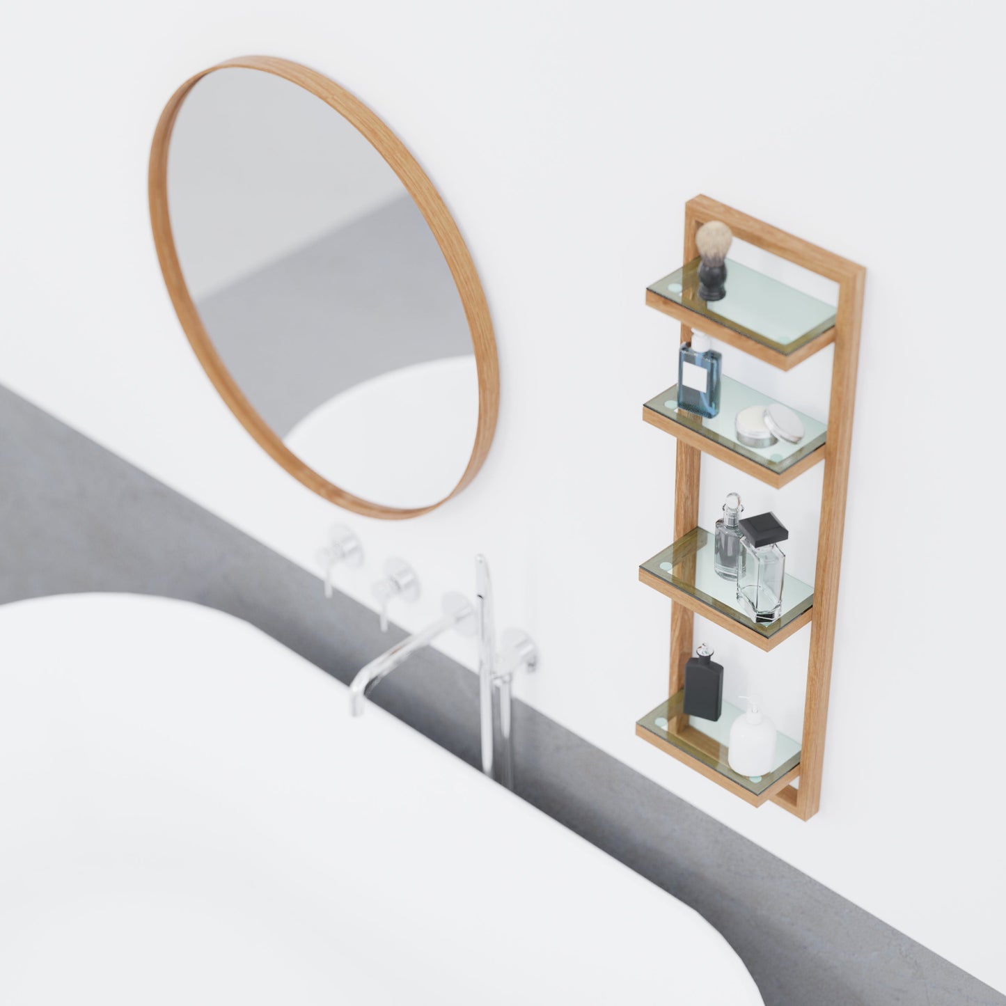 Wireworks Wall Mirror Glance 660 Oak