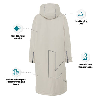 Wave 3 in 1 Hot Tub Changing Robe | Waterproof & Windproof | Unisex | Ecru Cream - Hot Tub Shop