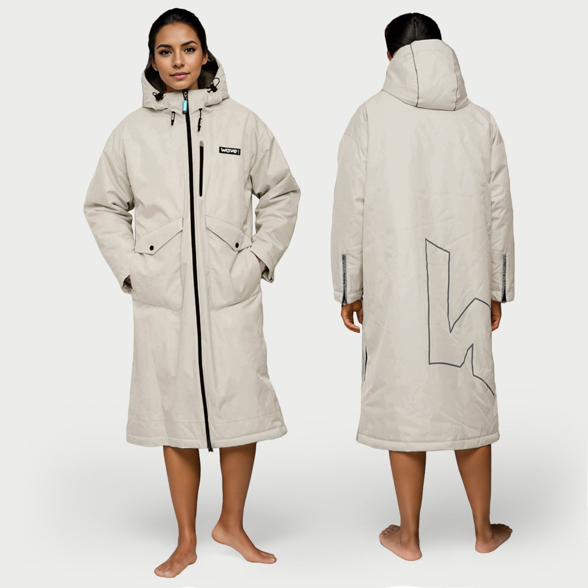 Wave 3 in 1 Hot Tub Changing Robe | Waterproof & Windproof | Unisex | Ecru Cream - Hot Tub Shop